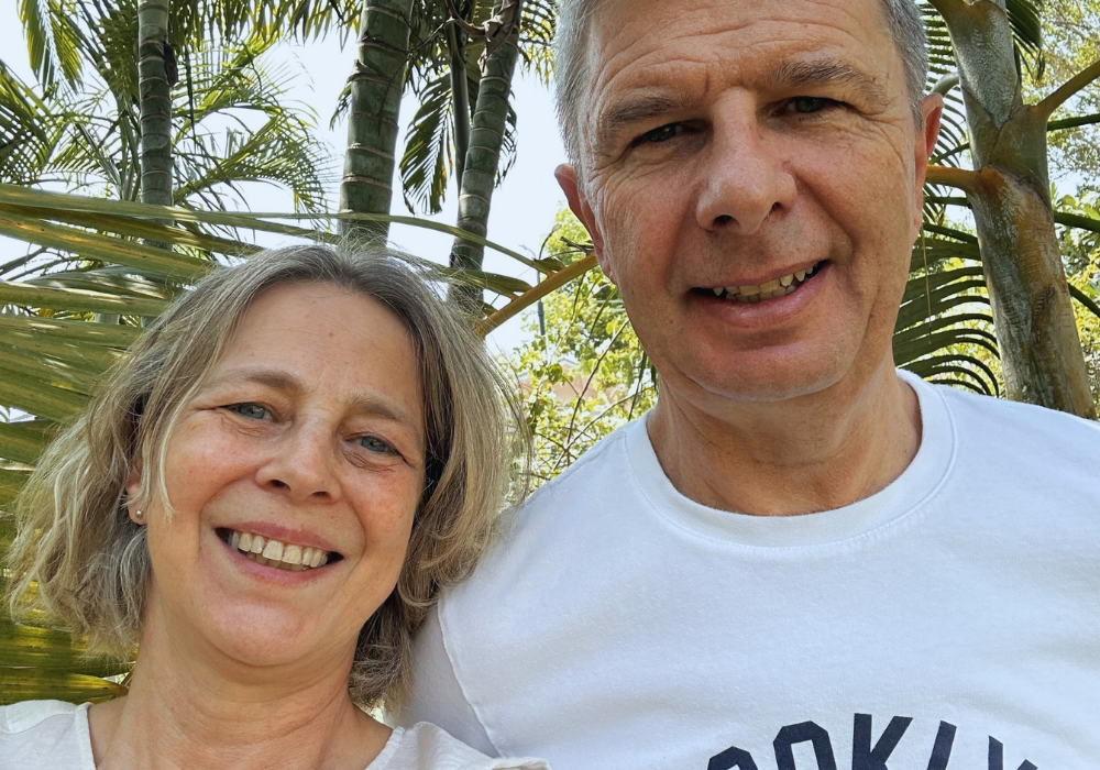 Els Verfaillie en Carl Dujardin in Bangalore