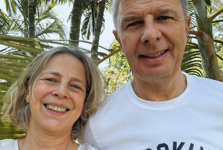 Els Verfaillie en Carl Dujardin in Bangalore